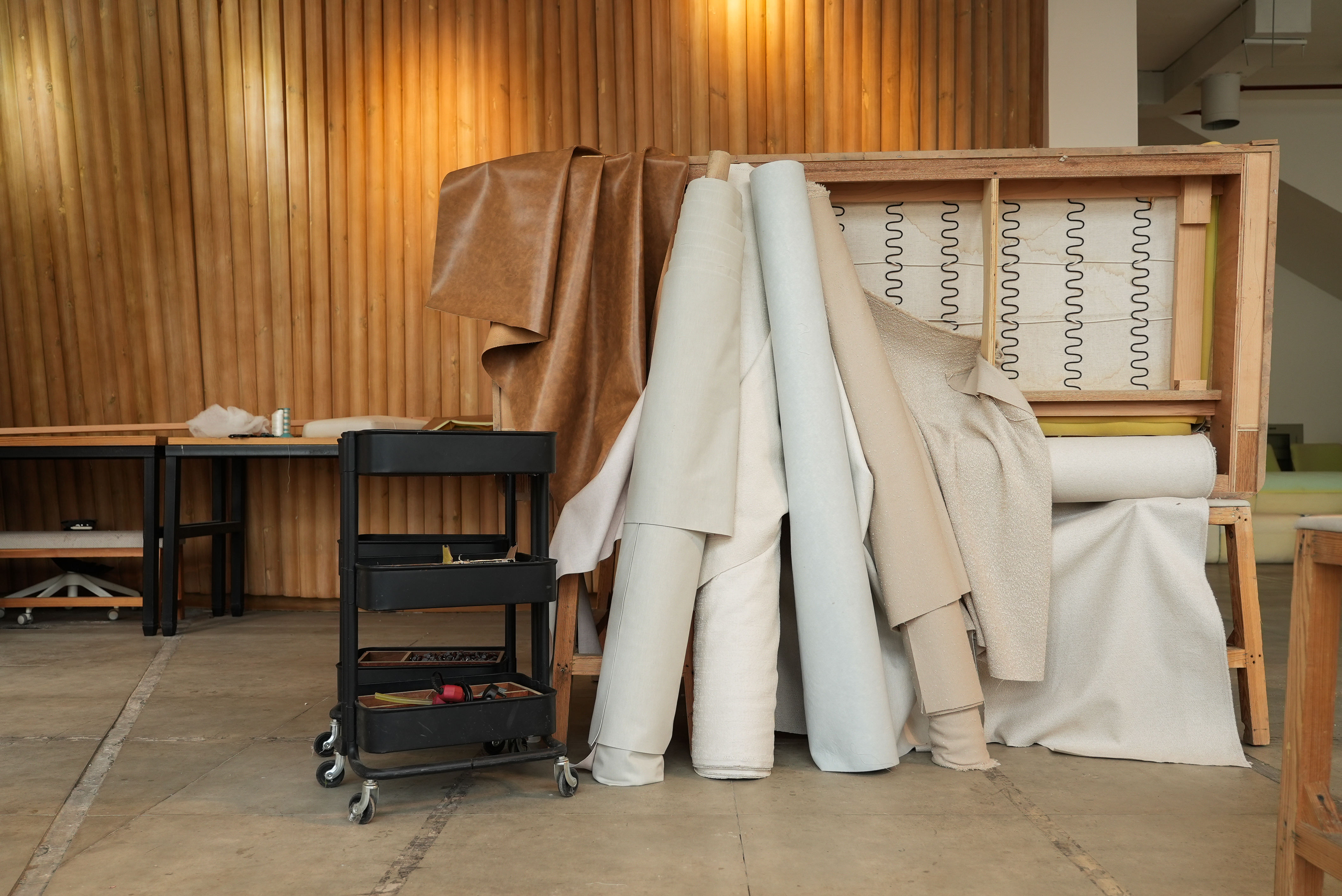 Bespoke curtain installation — Blueline Bespoke Interiors Dubai